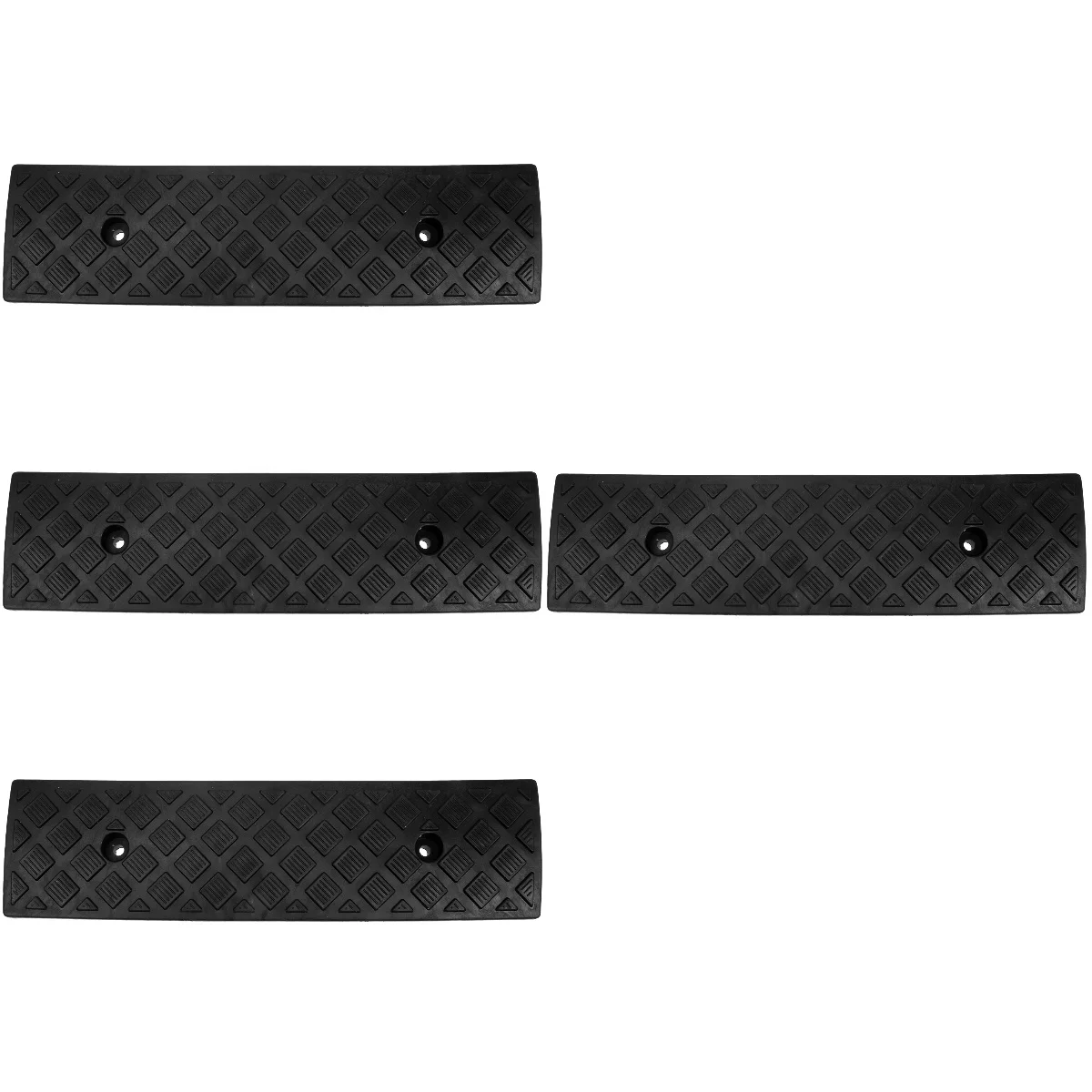 

4pcs Rubber Curb Ramps Threshold Ramp Slope Ramp for Driveway Car Motorcycle Loading Dock