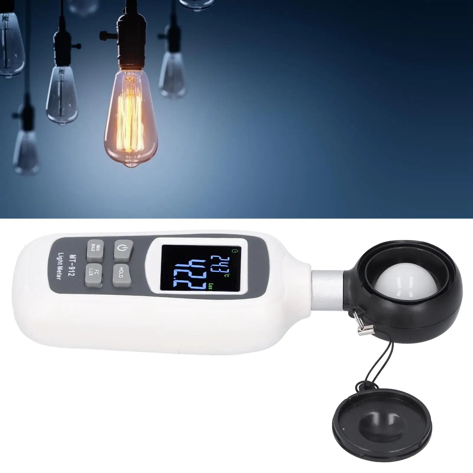 MT-912 Mini Handheld Digital Light Meter LCD Luxmeter Photometer 0-200K Lx High Precision Quality 2