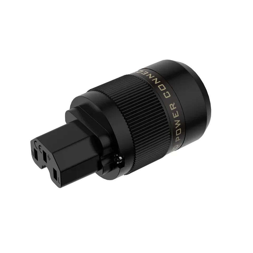 Connecteur Secteur SCHUKO Vers IEC - Placage Rhodium Carbone - Neuf