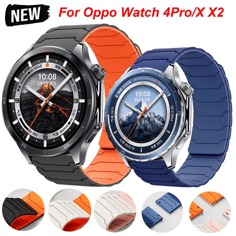 Magnetic Silicone Sport Strap - 22mm Adjustable Wristband Bracelet