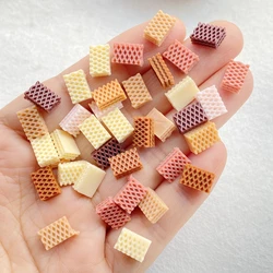 50pcs Mixed Resin Circle Grid Chocolate Chip Cookie Embellishments for Crafts and DIY Projects (Multi - Colored)