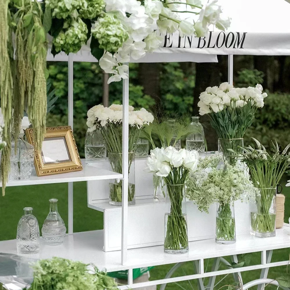 Iron Outdoor Decor Wedding Decor Props Gardening Photography Flower Stand Ornaments Flower Shop Display stand float ornaments