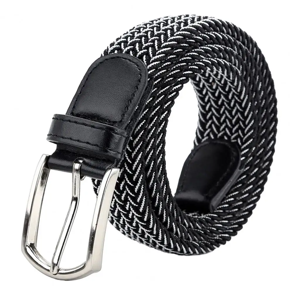 110cm Canvas Belts for Men Fashion Metal Pin Buckle Braided Belt Military Strap Male Elastic Belt for Pants Jeans canvas belts