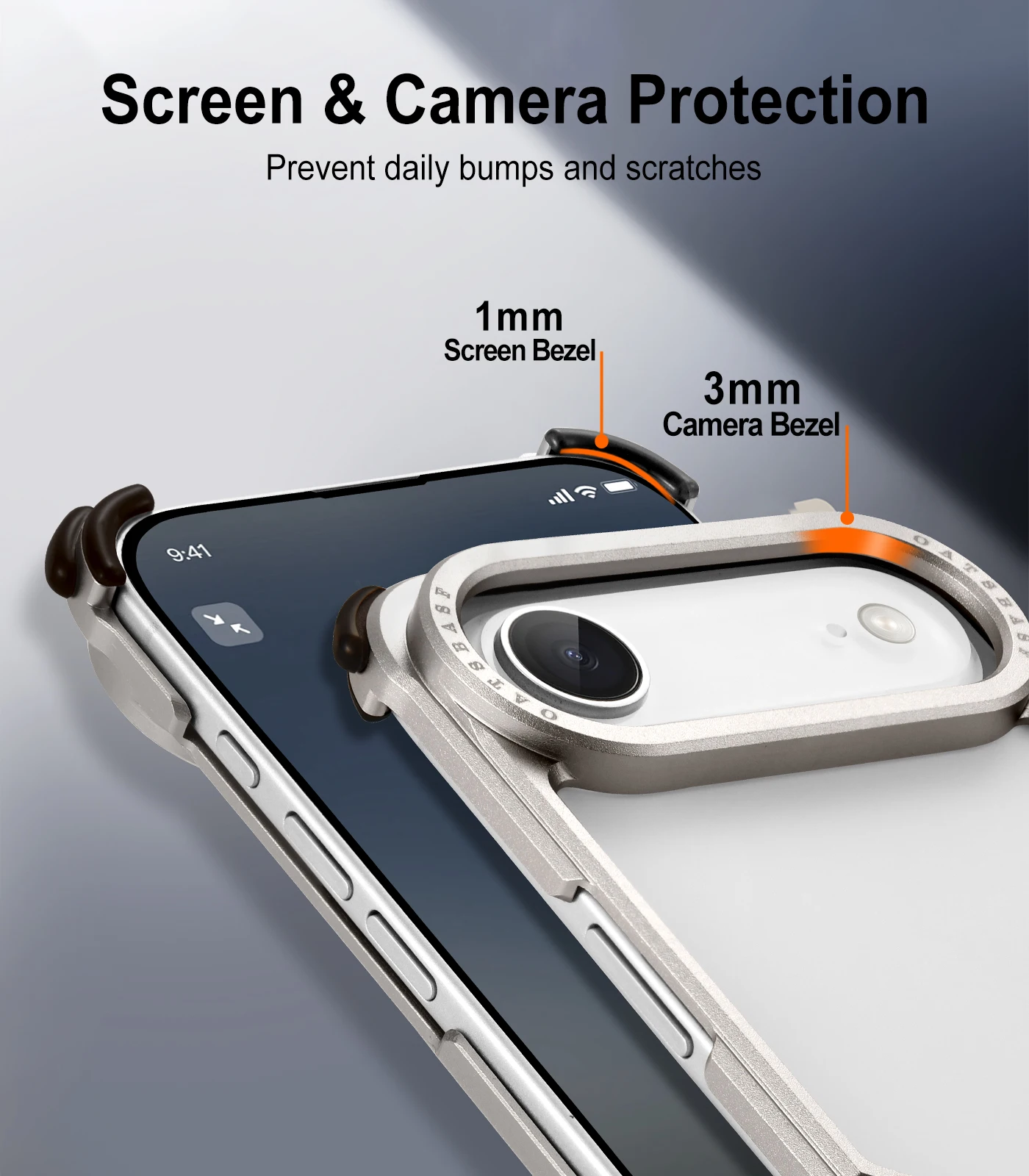 Sleek Metal Slim Phone Case - Frameless Minimalist Design with Wireless Charging Compatibility