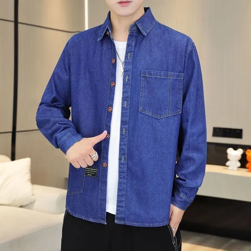 Men's Denim Long-sleeved Shirt Spring Autumn