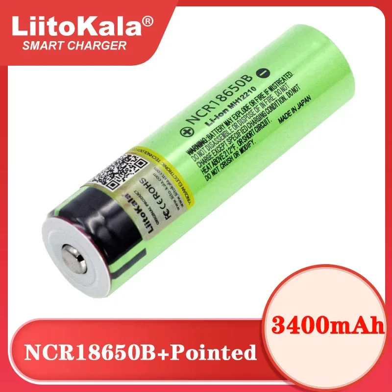 

Hot Liitokala NCR18650B 3.7v 3400 mAh 18650 Lithium Rechargeable Battery with Pointed (No PCB) For Flashlight batteries