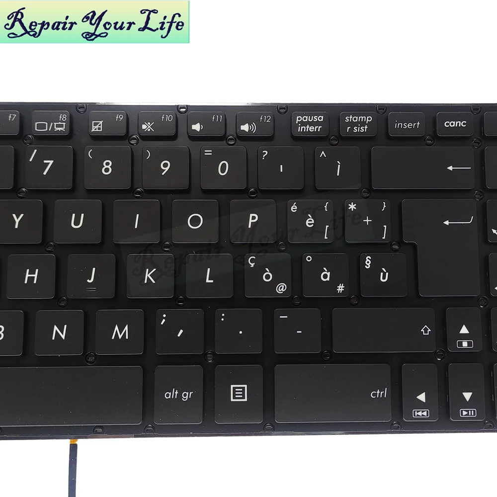 Teclado Retroiluminado para Asus Vivobook Italiano Grego Espanhol Teclado Latino N580 it gk hu la N580v N580vd N580vn N580gd - Imagem 4