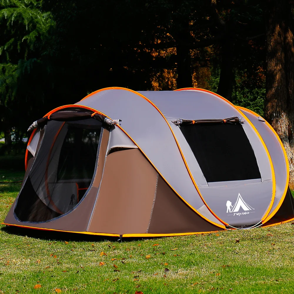 

Большая автоматическая быстрооткрывающаяся палатка 3-4P, размеры 5-8 человек, туристическая палатка для походов и пешего туризма, Всесезонная, водонепроницаемая, Зимняя