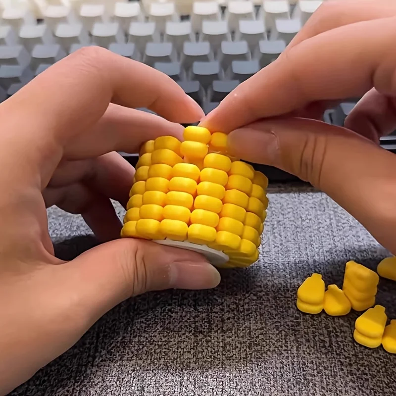 Corn-Shaped 3D Puzzle Set - 18-Piece Brain Teaser & Unique Decorative Gift