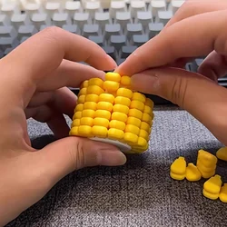 Corn - Shaped 3D Puzzle Set - 18 - Piece Brain Teaser & Unique Decorative Gift (YELLOW)