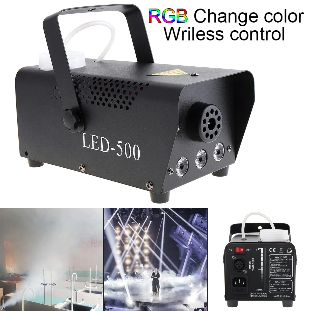 Controllo Wireless Led Stage Effect Light 500W Rgb Color Led Fog Machine/Fogger Led Professionale/Espulsore Da Palcoscenico Per Bar / Ktv