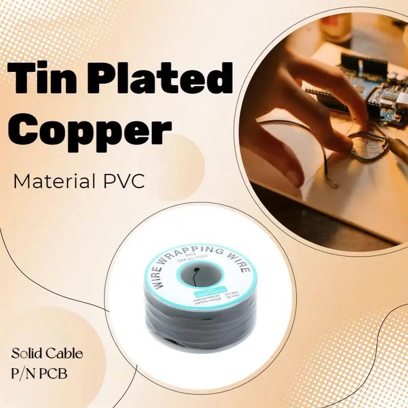 30AWG Tin Plated Copper Wire Wrapping Wire Cable Reel Electrical Soldering OK Wire 250m For LCD PCB Laptop Monitor image 4