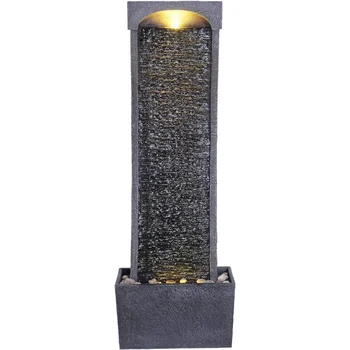 Modern curved artificial slate waterfall fountain 1