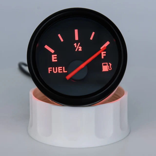 Indicatore Di Livello Carburante 52mm - Per Auto E Barche, 0-190ohm, Quadrante Bianco Cornice Argento, Impermeabile IP67 - Foto 10