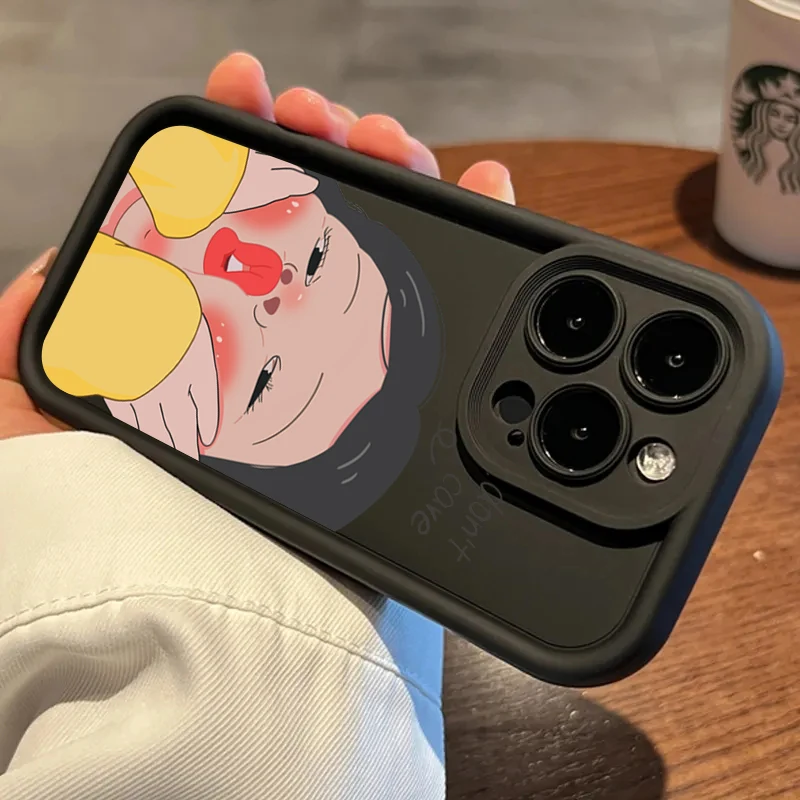 Witzegt Koppel Meedercher Jong Silikon Telefonshülle fir Samsung Galaxy S24 S23 S22 Ultra Plus S21 FE A14 A34 A54 A13 A53 A32 A52 5G Cover_voghion.com