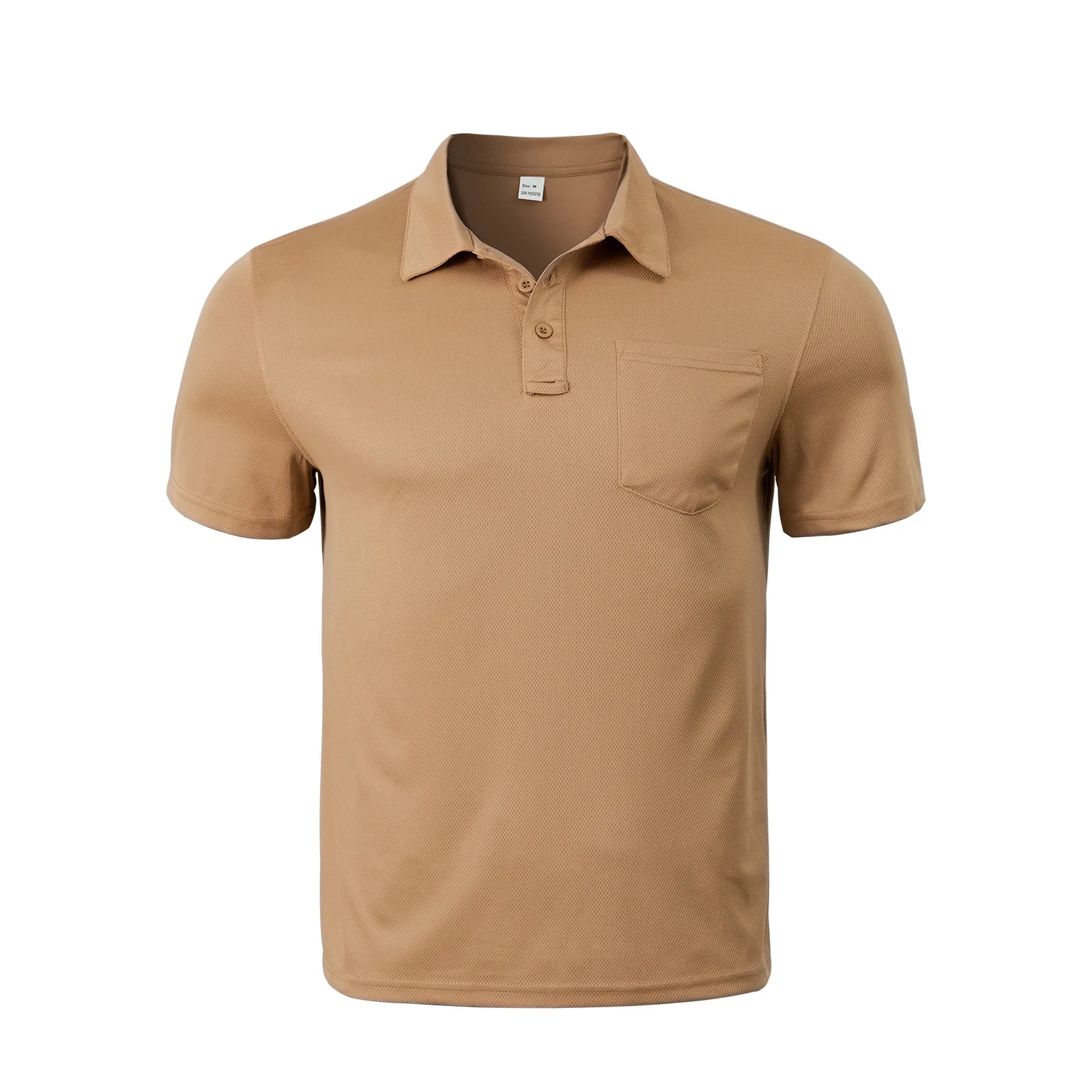 Polo da uomo con risvolto a maniche corte, moda allentata, polo sportiva, casual, tattica, manica corta, logo personalizzato gratuito, tasca POLO - immagine 6