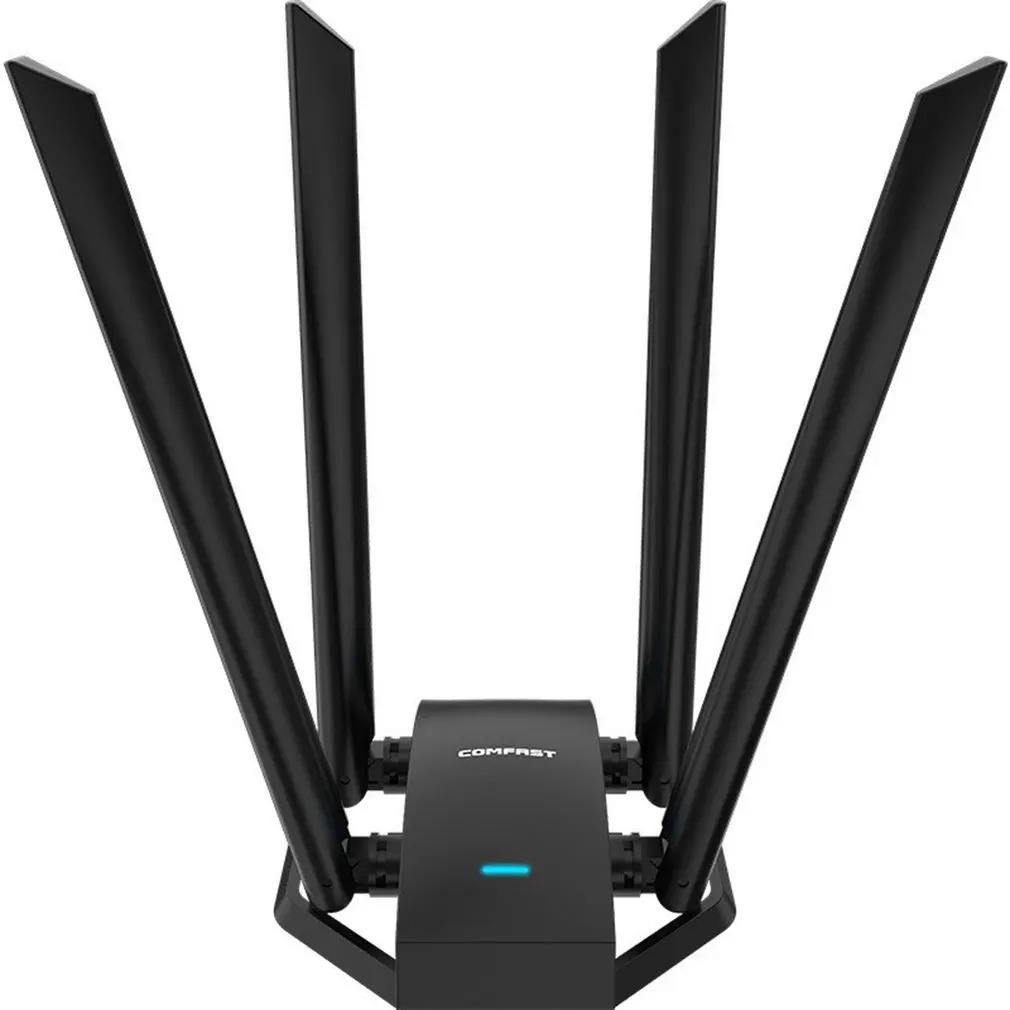 best gaming router 1300Mbps WI-FI Receiver 4*6dBi Dual Band Antenna Driver-Free Long Range Network Card 2.4&5GHz Desktop Adapter CF-WU785AC wifi router for home Wireless Routers