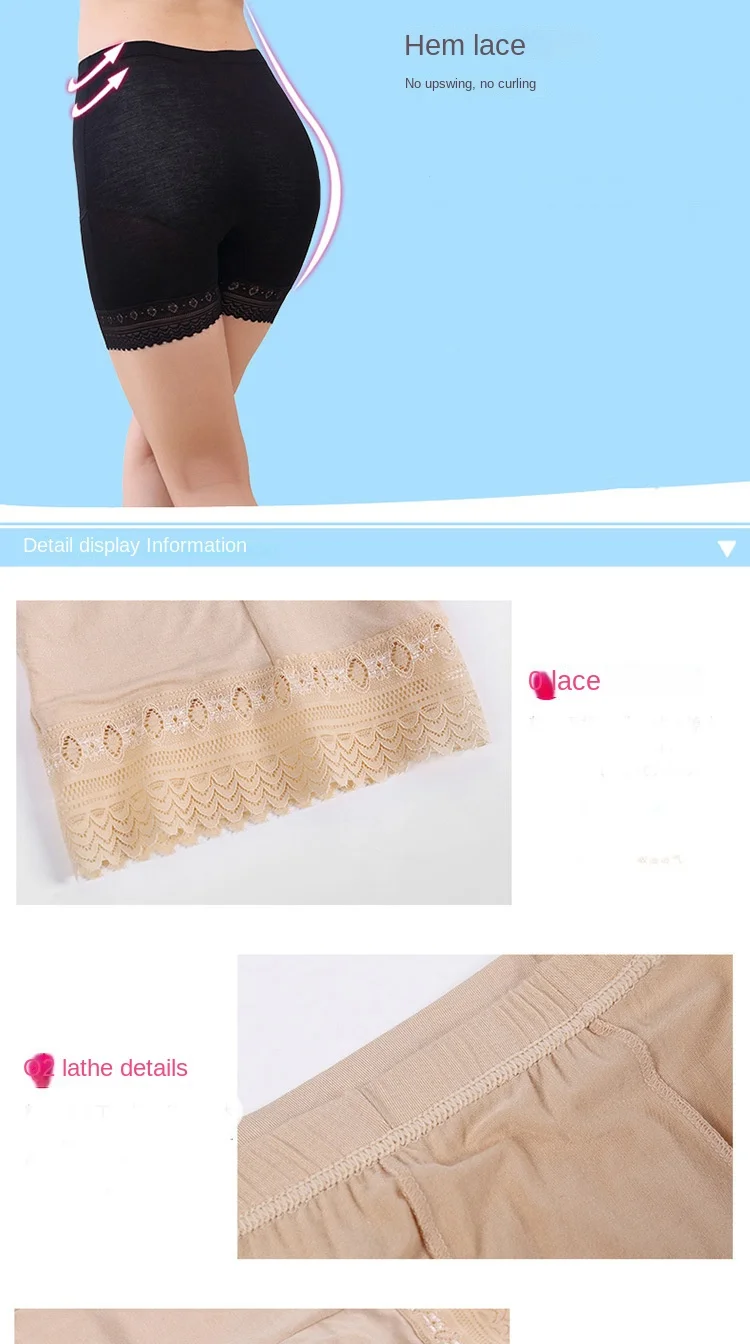 Safety Shorts Pants size Safety Pants boxer Shorts Under Skirt With Pockets Safety Shorts Under Skirt Thigh Chafing Lace