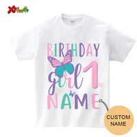 Family Matching Outfits Butterfly Birthday Shirts Family Matching T Shirt Custom Butterfly Print T-Shirt Party Boys Girls TShirt 2