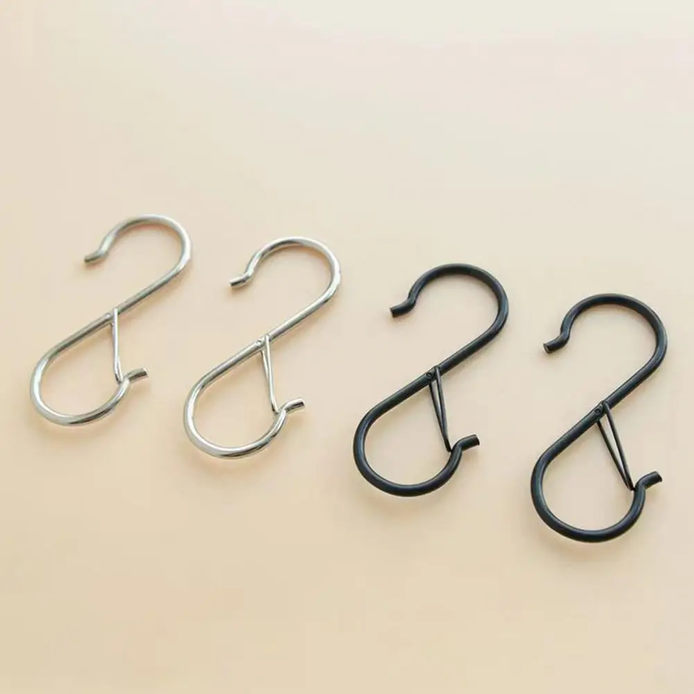 

Space-saving S-shaped Hook Heavy Duty Bathroom Hooks Set for Windproof Hanging Safety 12 Pcs Anti-slip S Hooks for Closet