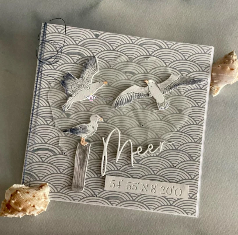 Mmao Craft Metal Cutting Dies Cut Die Mold Seagull Bird Decoration Scrapbook Paper Craft Knife Mould Blade Punch Stencils Dies