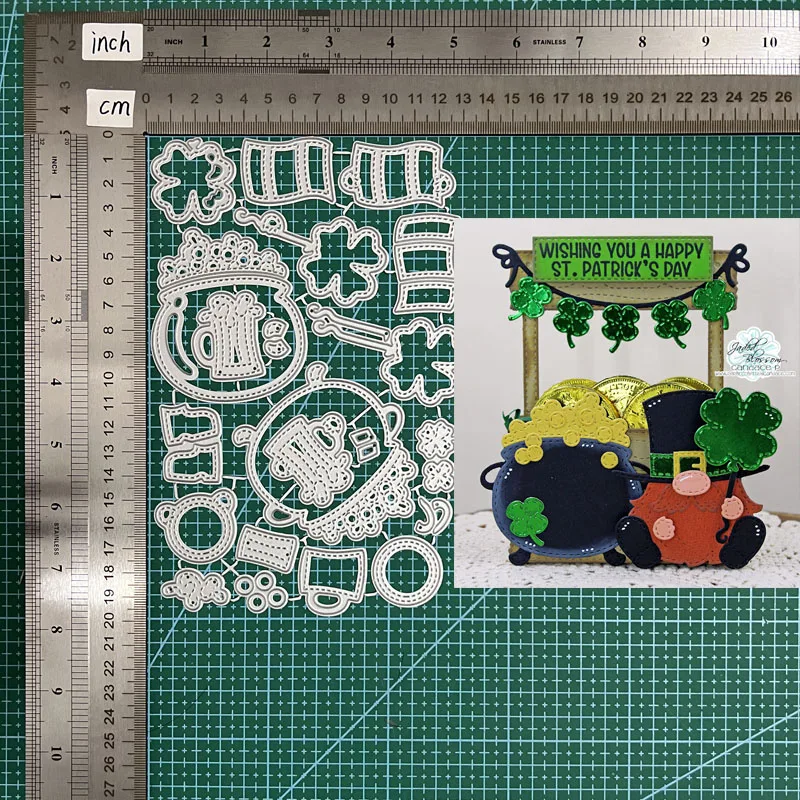 

Металлические штампы для вырезания форма для вырезания штампы для гнома горшок золота для скрапбукинга бумаги рукоделия ножа штамп трафареты