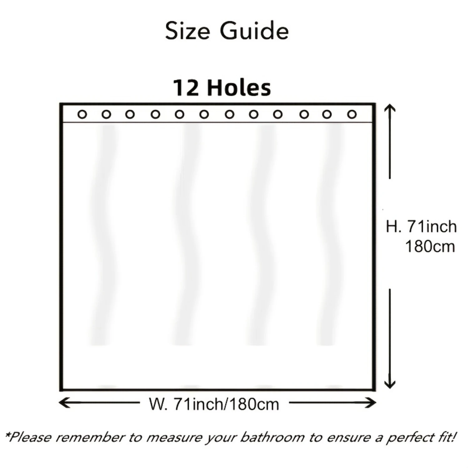 1pc, Waterproof And Anti-mold Shower Curtain For Bathroom, Shower Curtain, Fashionable And Simple