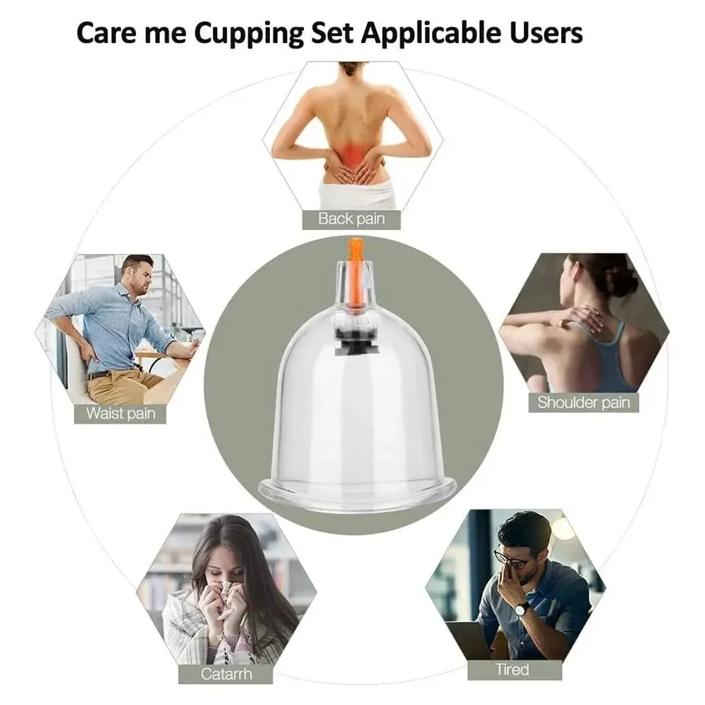 32 Cans Professional Plastic Vacuum Cupper Portable Household Care Set Acupuncture Ventosa Multi-size Suction Cup Massage Detox