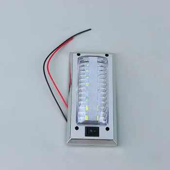 Luce a Pannello LED 12V-24V per Interni Auto, Lampada di Lettura ad Alta Luminosità per Furgoni, Camion, Camper, Barche con Interruttore On/Off