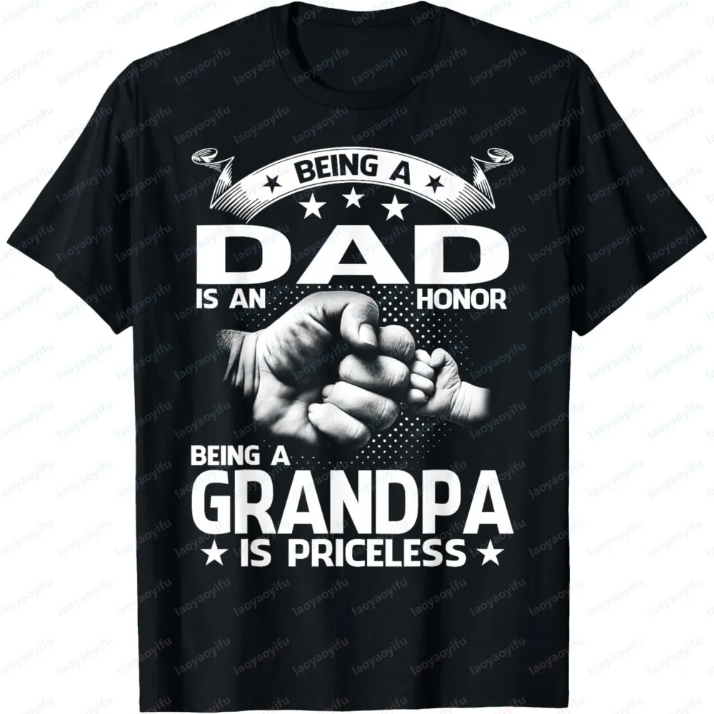 Stilvolle Kleidung mit süßem Familienmotiv, Oberteile mit Zitat für Papa und Opa, Herren-T-Shirt, Sommer, trendige Mode, kurzärmelig, lässiges, bequemes T-Shirt