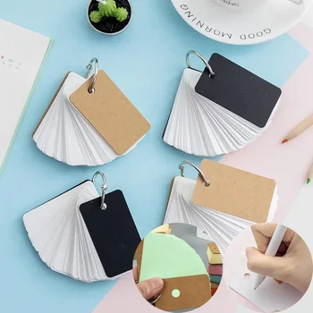 50-Sheet Kraft Paper Flashcards with Rings 1