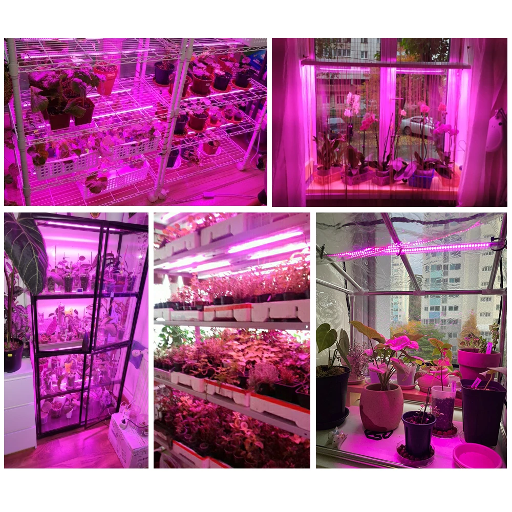 Barra de luz LED de espectro completo, lámpara de cultivo de 220V y 7W, tubo LED para plantas de interior, invernadero hidropónico, plántulas de tienda