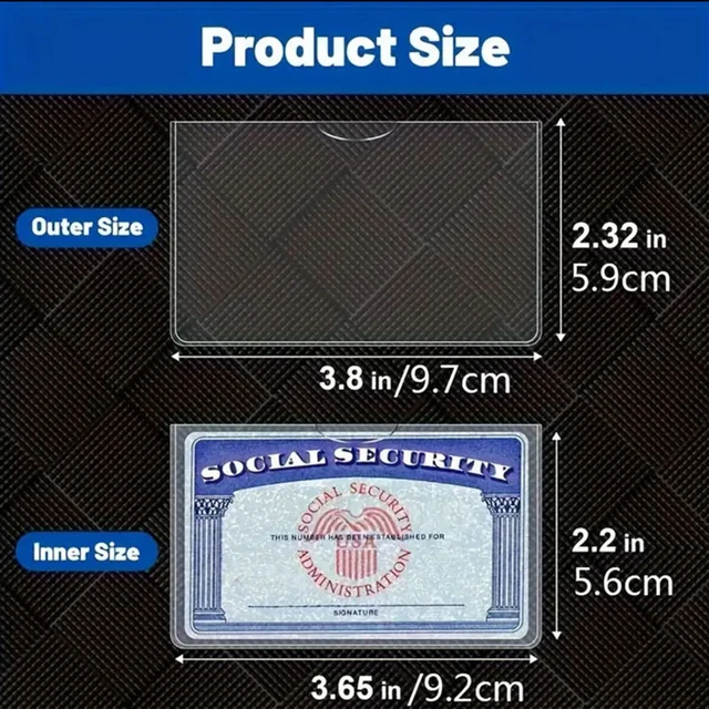 10PCS/30PCS PVC Card Protective Cover, Card Holders Sleeves, Suitable For Social Security, Medical Insurance, and Credit Cards 3