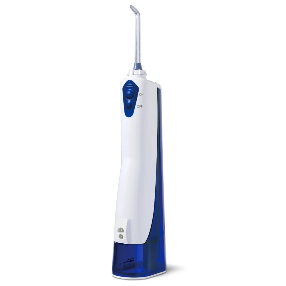 

Waterpik Cordless Portable Rechargeable Water Flosser, WP-360 White and Blue