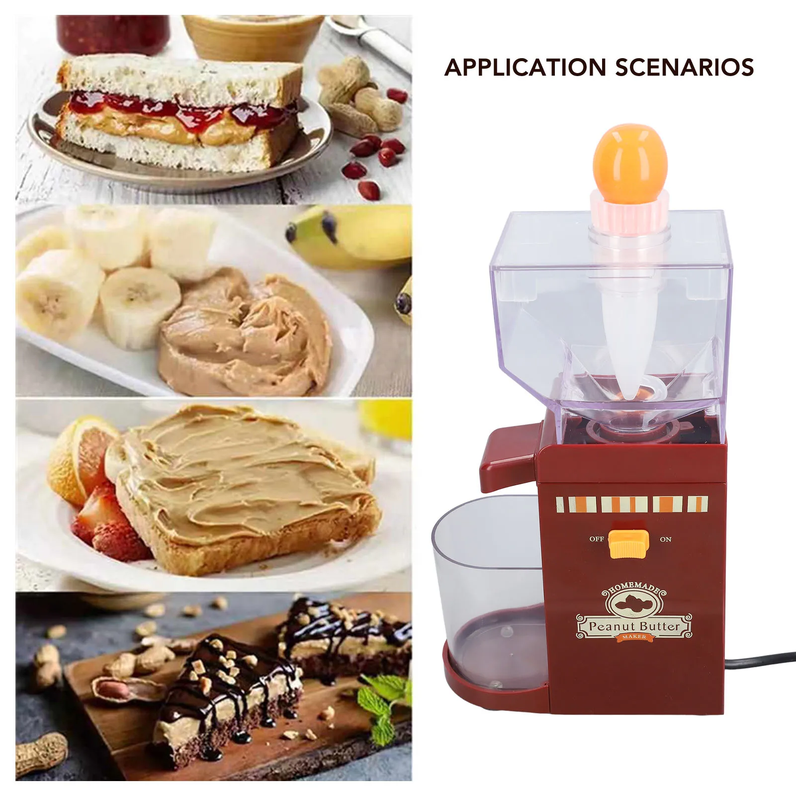 Nut Butter Machine Peanut Butter Maker Home Electric Grain Grinder Anti Slip Sesame Sauce Mill For Groundnut Almonds Cashews