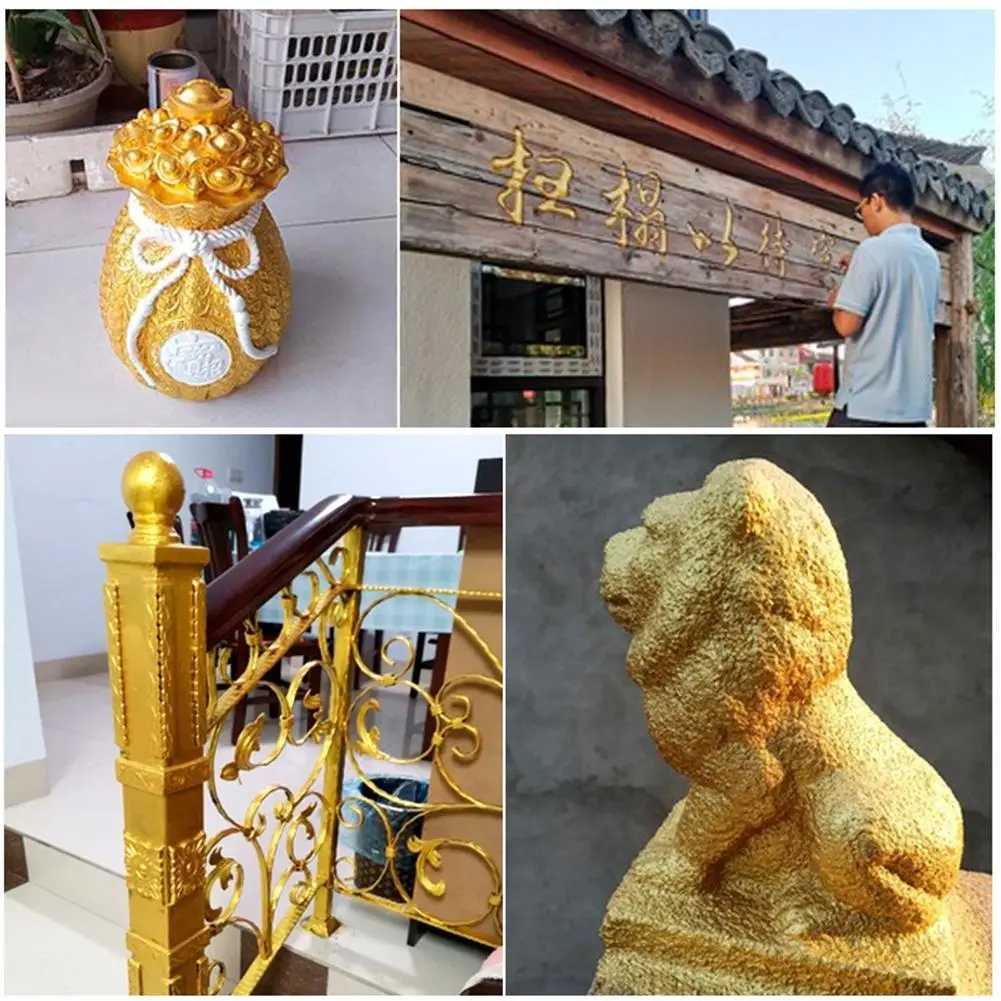 Gold Paint for Wood, All Surfaces, Metal Statue Coloring, Oily,  Water-based, Environmentally Friendly and Non-toxic