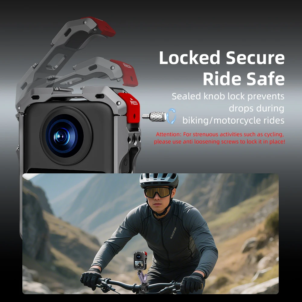 Metal Cage for DJI Osmo 360 Aluminum Alloy Protective Frame Rabbit Cage With Cold Shoe 1/4" Screw Port Perfect Fit for OSMO 360