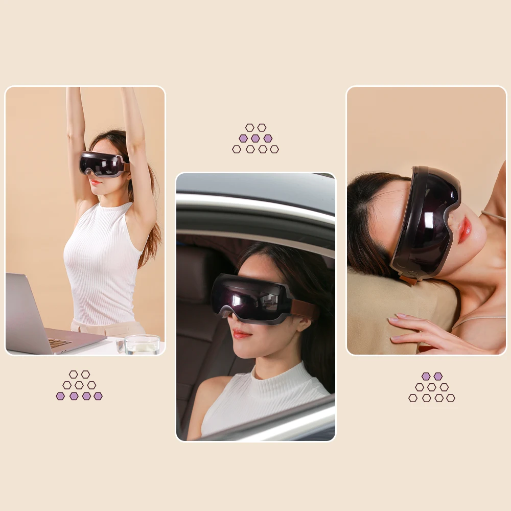 Smart Eye Massager Bluetooth Eyes Massage Glass 4D Vibration Eye Care Instrument Acupoint Massage Relieve Fatigue Dark Circle