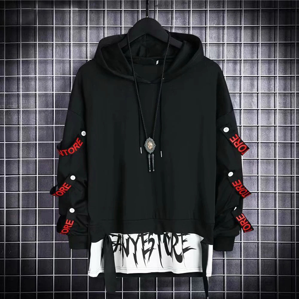 XIAOYAO Hoodie Heren Capuchon Trui Pullover, Mannen Techwear Hip hop