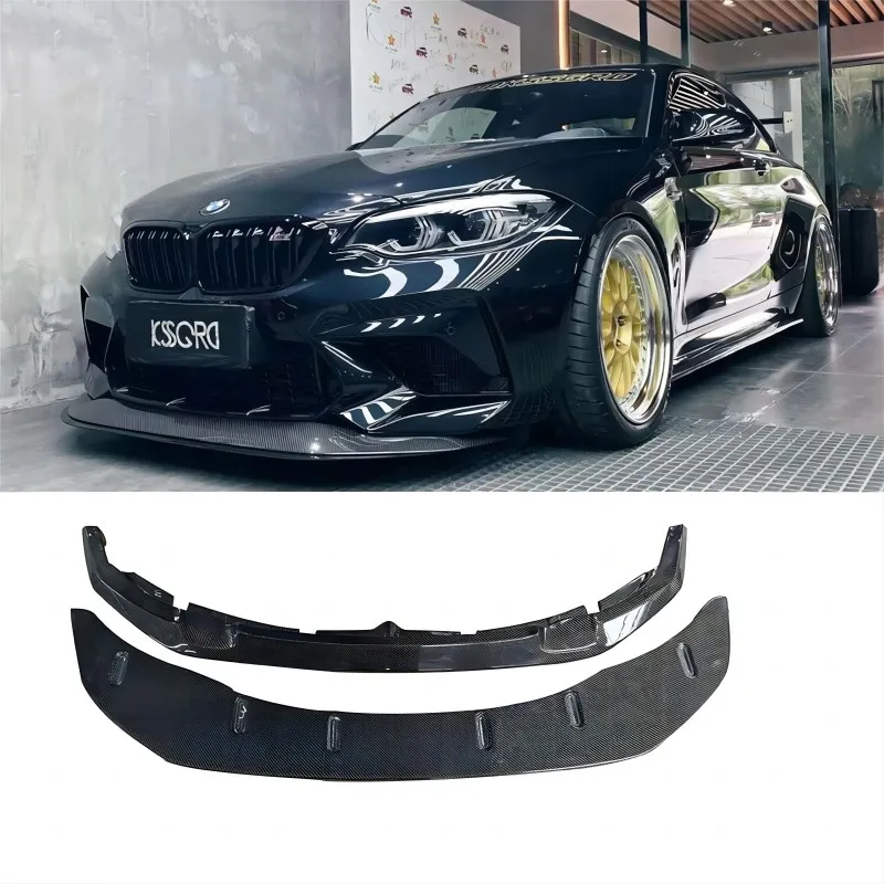 

Carbon Fiber Front Spoiler Bumper Lip Splitters for BMW F87 M2 Coupe2014-2019 Auto Tuning GTS Style FRP