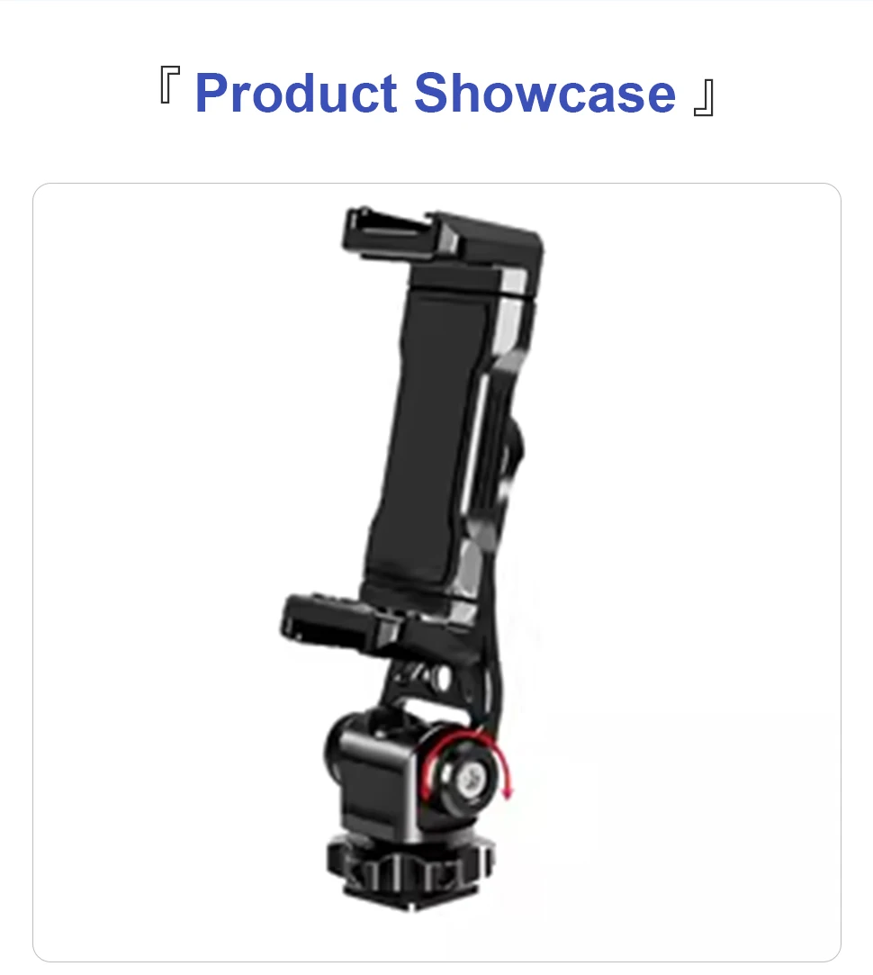 Vertical 360 Stand with 1/4 Screw Rotatable Phone Holder Clamp Clip Mount Adapte