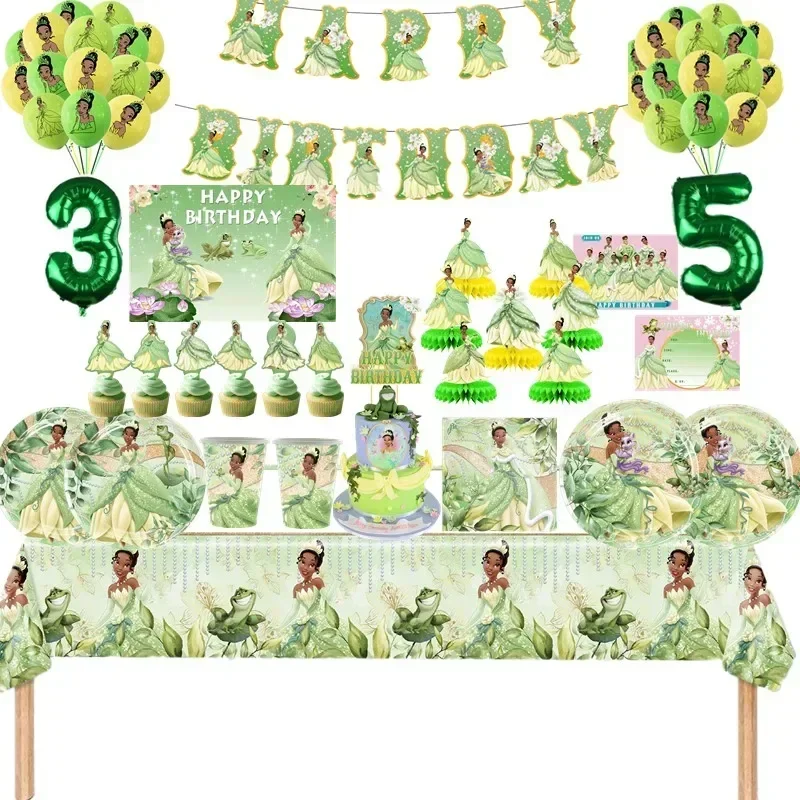 miniso-princess-tiana-birthday-party-decoration-disposable-tableware