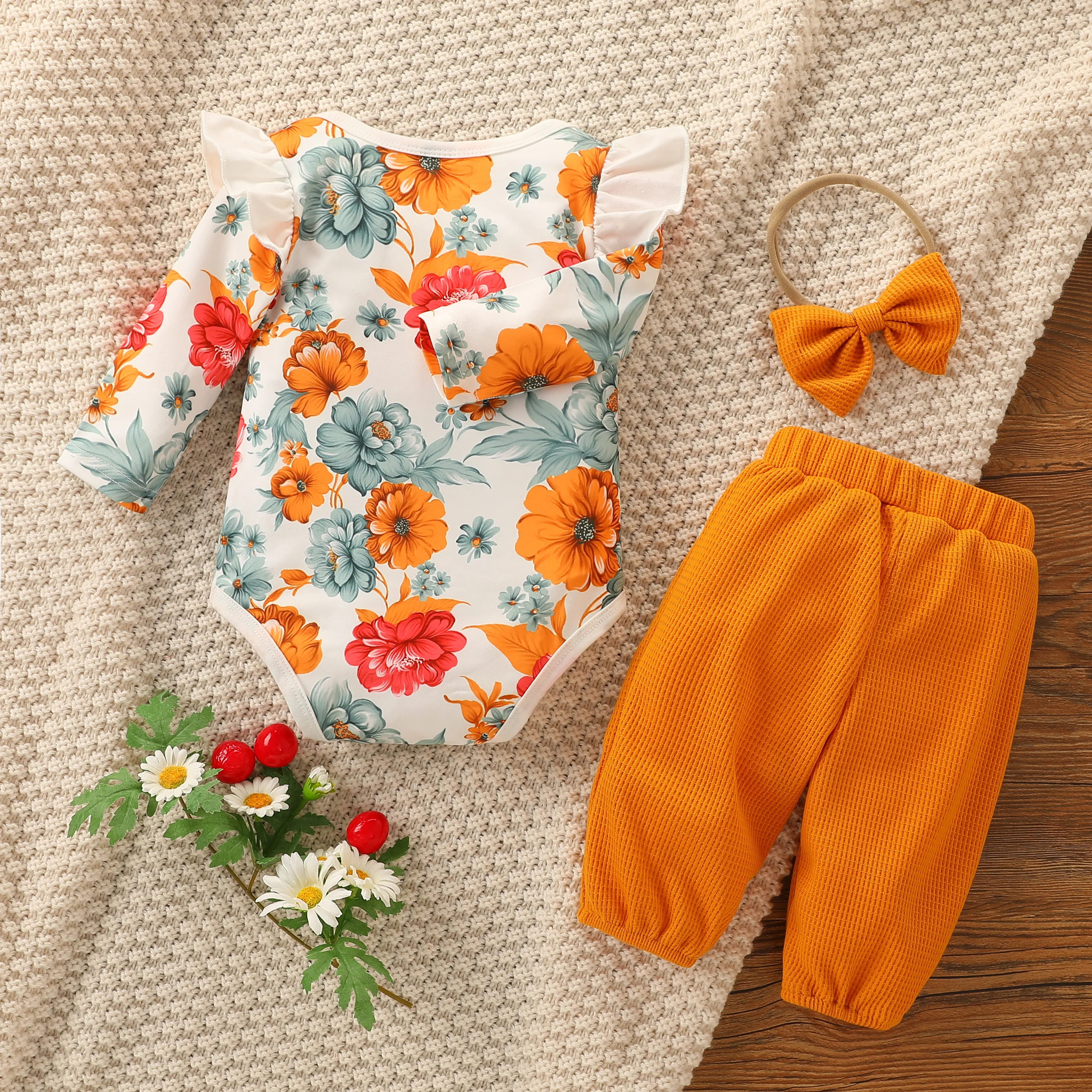Baby Girl Floral Outfit Set 2