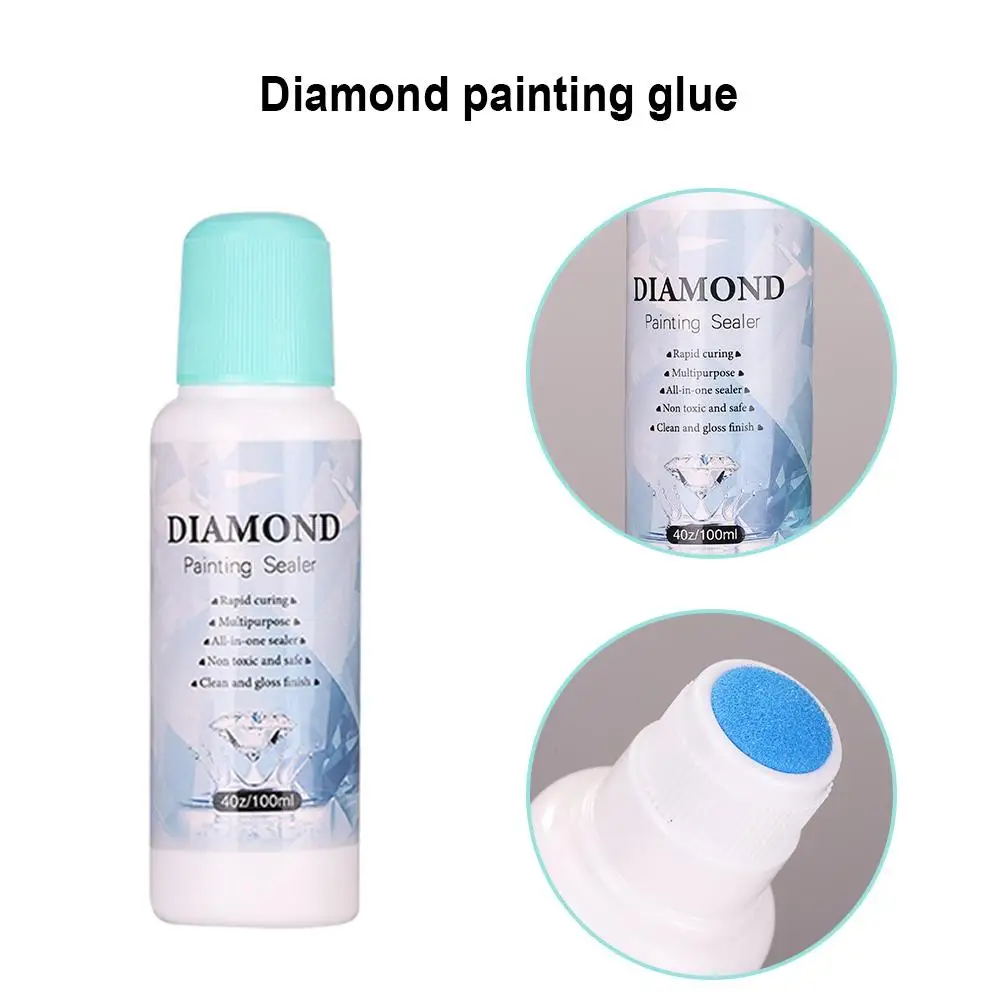 1-10Pcs 100ml DIY Diamond Painting Conserver Permanent Hold Shine Effect Sealer for Diamond Painting Brightener Glue Keep Shiny