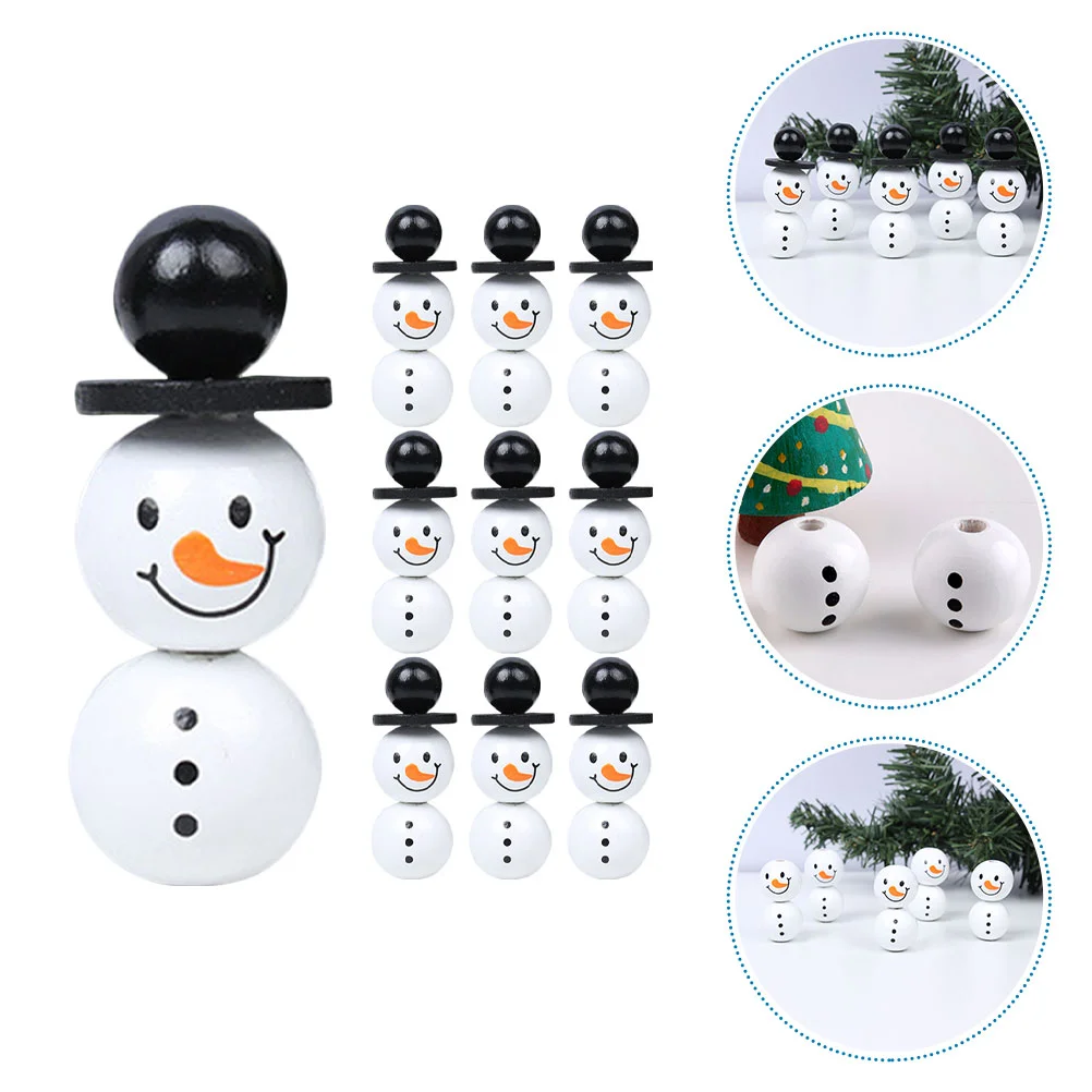 

Craft Beads Snowman for Bracelet Making Jewelry Jewelry-making Supplies Wood Bracelets