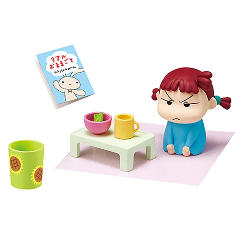 RE-MENT 크레용 신찬 후타바 유치원 블라인드 박스 장난감 미니 장면 시리즈 그림 인형 모델 장난감 장식품 수집