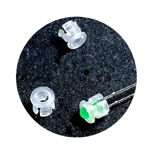 100Pcs White Plastic 3mm F3 Through Hole LED Clip Holder Case Socket Spacer