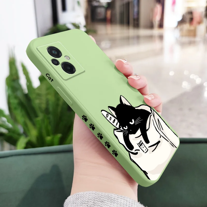 Whimsical Bread Cat Silicone Phone Case Cover