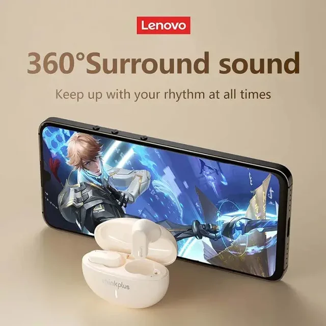 Originale Lenovo LP19 Wireless Bluetooth V5.1 Auricolare Sport In-Ear Dual Mode Auricolari Microfono HD HiFi Suono Touch Cuffie 3