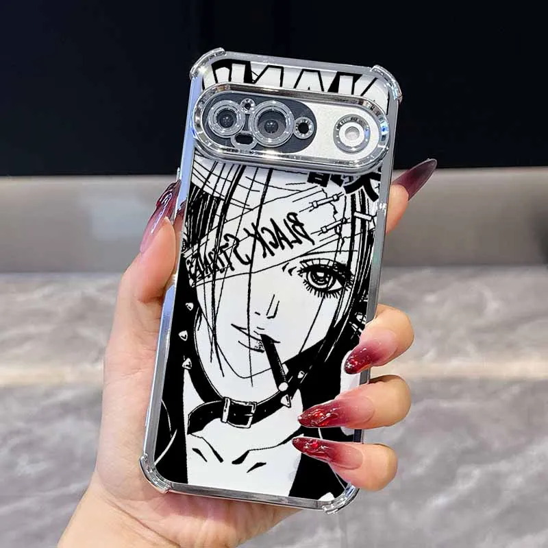 Enhanced Cool Anime NANA Phone Case - Plating Drop-proof Transparent Soft Cover